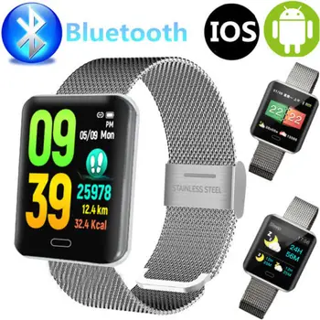 

Women Bluetooth Smart Watch Fitness Tracker Heart Rate Monitor For Android IOS Smart Watches