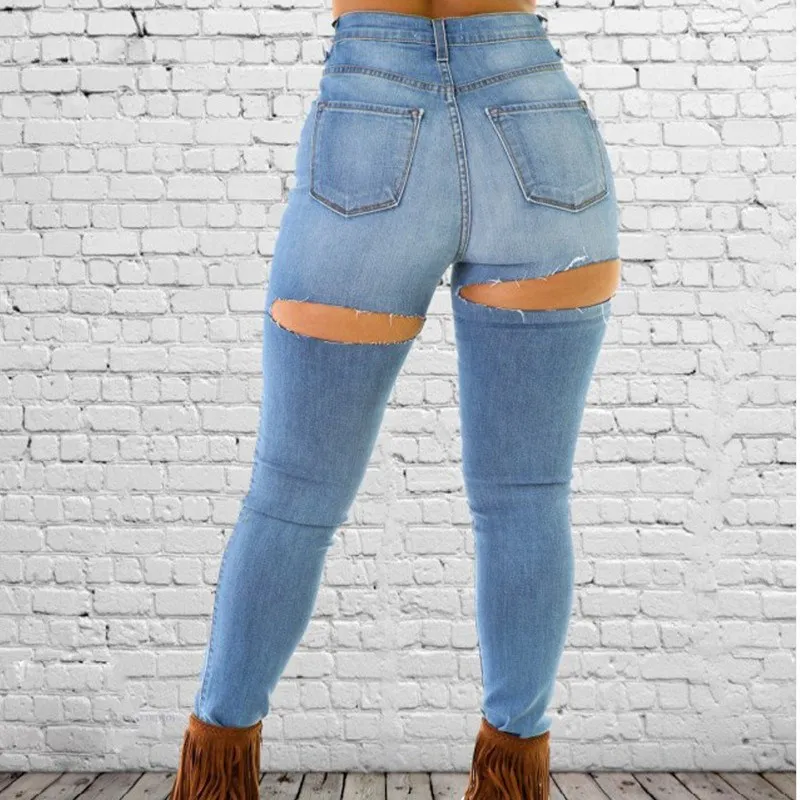 Для женщин пикантные тонкие с высокой талией джинсы для лето 2019 г. Винтаж Твердые джинсовые узкие брюки Узкие женские стрейч повседневные