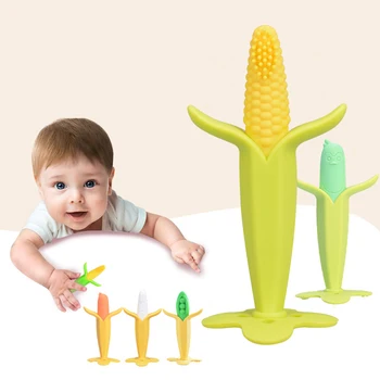 

Silicone Baby Toothbrush Teether Teething Ring Teeth Brush for Kids Chewing Tongue Cleaning Baby Items Toy