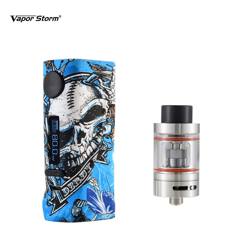 

Vapor Storm ECO Pro 80w Bodhi Tank Vape E Cigarette Kit Graffiti Colorful OLED Screen Without 18650 Box Mod 2ml Sub Ohm Tank