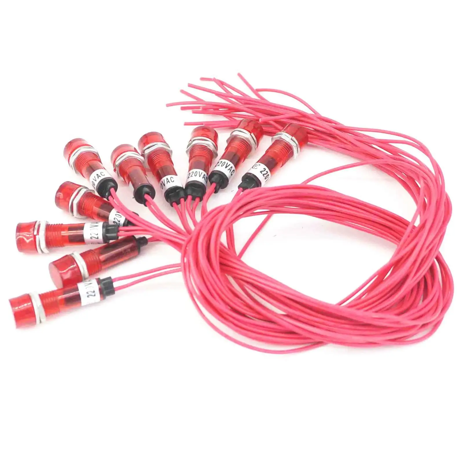 220V Red Indicator Lamp Signal Switch Light Special M10 For Water Tank Heater Food Grade |