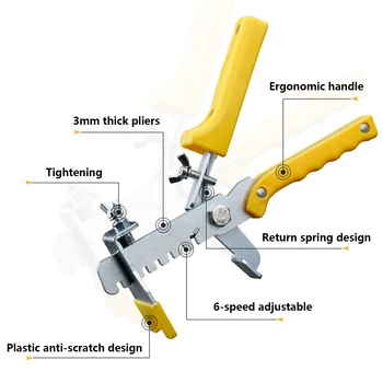 

Wall Tile Leveling System Leveler Plastic Clip Locator Spacers Plier Floor Installation Tiling Hand Tools