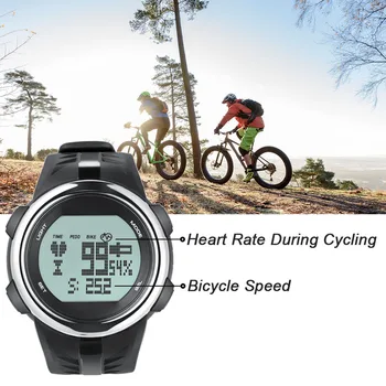 

Smart Watch Heart Rate Monitor Cycling Computer Watch Speedometer Odometer Chest Strap Fitness Tracker Watch Sports Pedometer