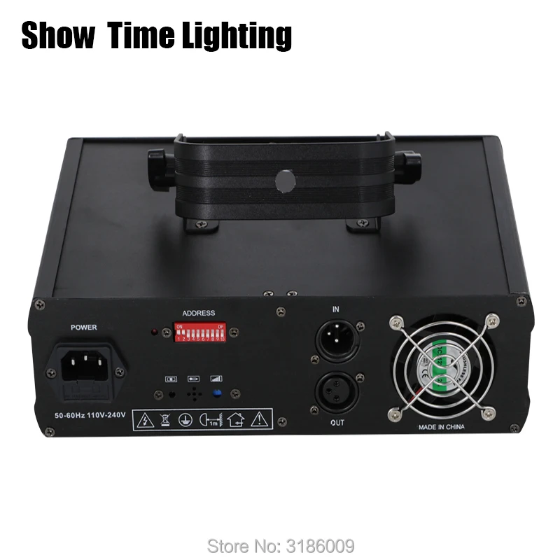 Полноцветный лазерный сканер RGB DMX 512 с отображением времени проектор со