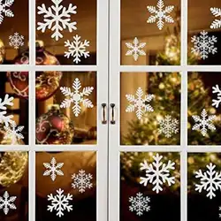20 шт. большой Рождество Снежинка искусственный снег окна наклейки на стену зима детская комната аксессуары для дома Новый год