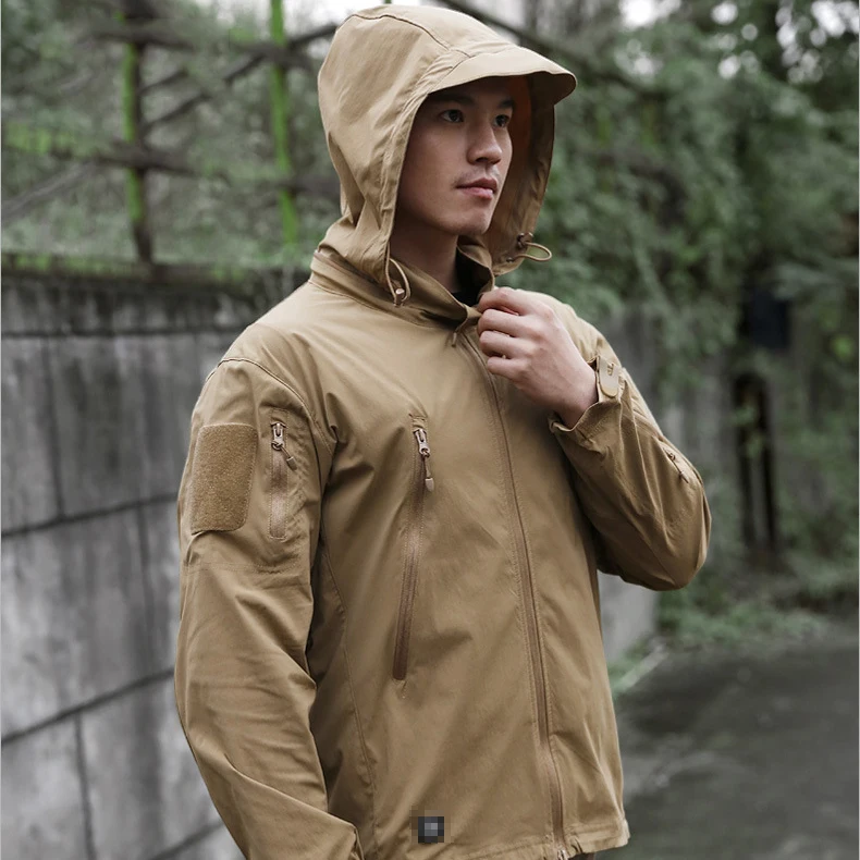 

Tibetan hat coat Soft shell Assault clothes Windbreaker Army fans tactics Outdoor sport Windbreaker male