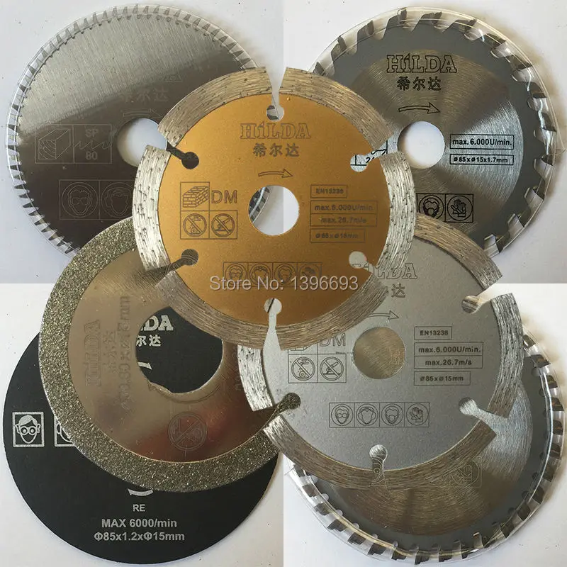

85x15mm 7pcs/lot mini multi saw blades cutting blades for electric saw, diameter , small saw blade,Power tool accessory blades