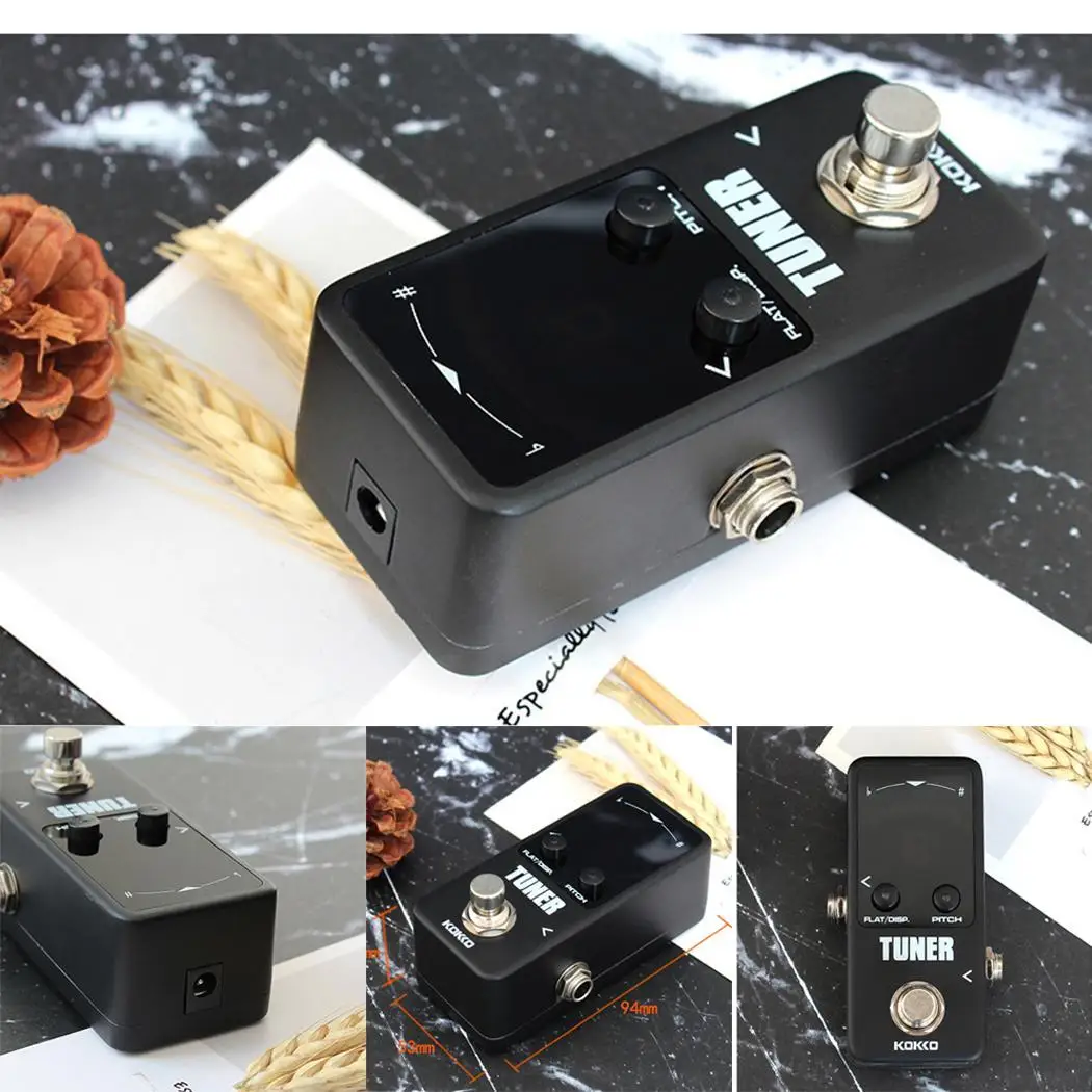 KOKKO TUNER Electric Guitar Pedal Tuner Square For Bass +-1cent Tuners Guitar DC adapter Violin LED Ukelele KOKKO TUNER Electric Guitar Pedal Tuner Square For Bass +-1cent Tuners Guitar DC adapter Violin LED Ukelele