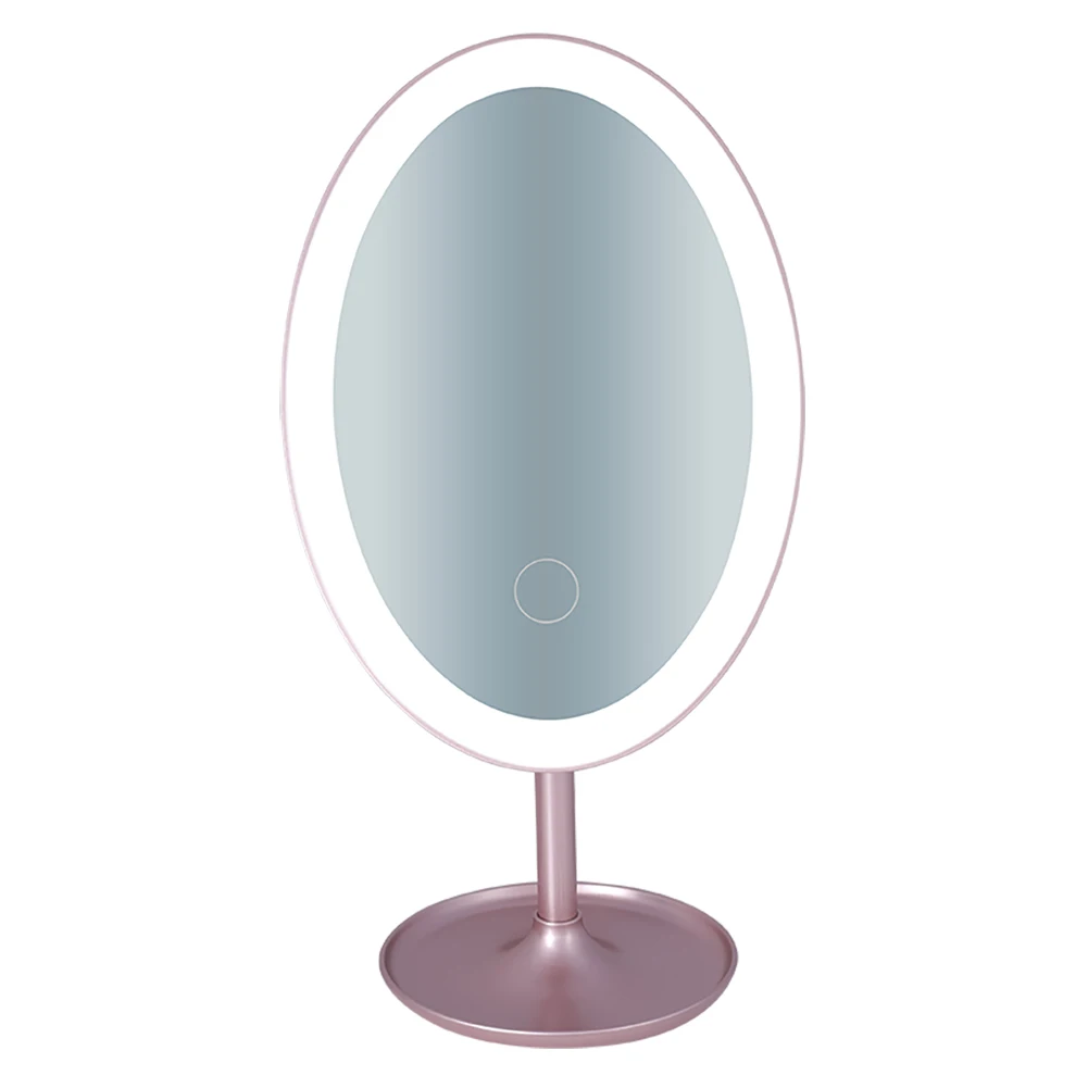 

LED Touch Screen USB Rechargeable Makeup Mirror Professional Vanity With LED Light Health Beauty Adjustable Countertop Rotating