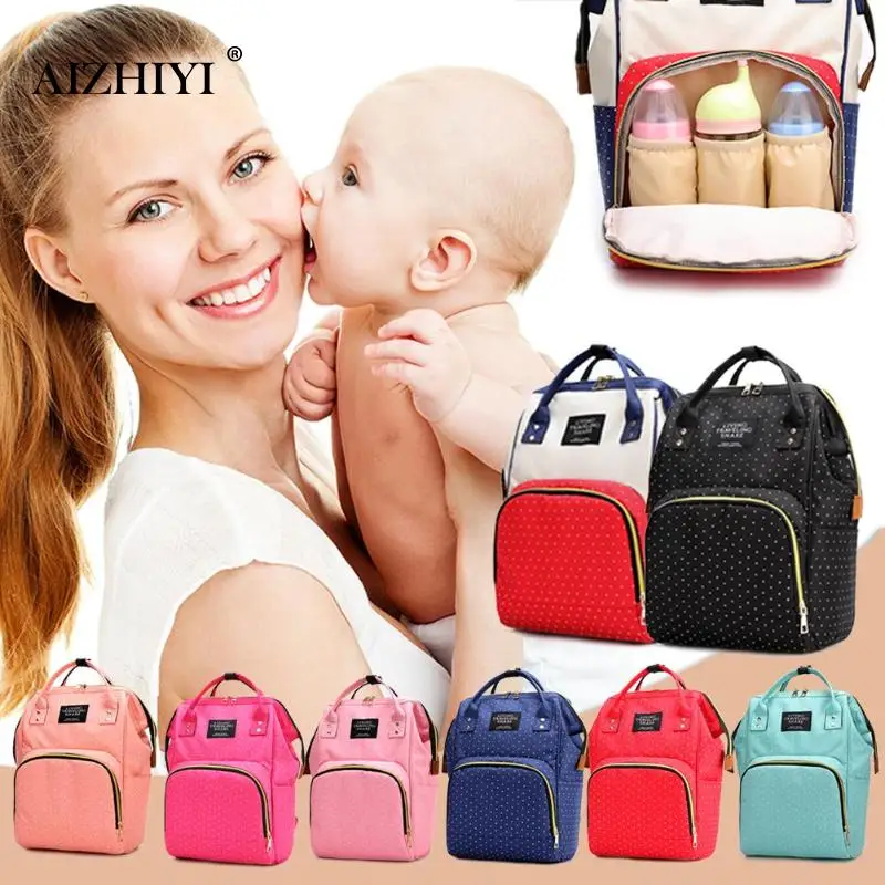 

2019 Fashion Women Backpack Waterproof Canvas Travel Backpack Large Capacity Nursing Bolso Maternal Wheelchairs Diaper Bag