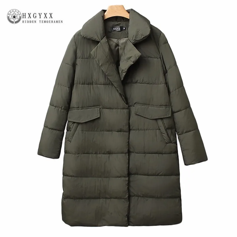Зимняя куртка женская одежда Стеганое пальто длинного размера плюс хлопковая парка Женская пуховая куртка Корейская Толстая теплая верхняя одежда Okd542