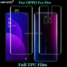 Для OPPO F11 Pro 6," 2 шт = передняя+ задняя тонкая пленка из мягкого ТПУ Взрывозащищенный протектор экрана(не закаленное стекло