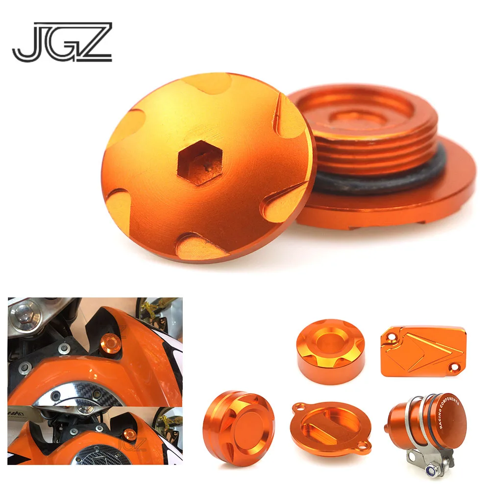 BJ Global Motorcycle Orange CNC Radiator Water Pipe Cap For KTMDUKE 125 200 390 