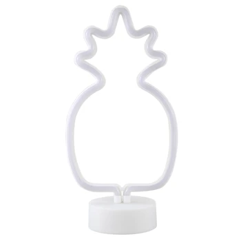 

AYHF-Pineapple Neon Signs, LED Neon Light Sign with Holder Base for Party Supplies Girls Room Decoration Accessory for Luau Su