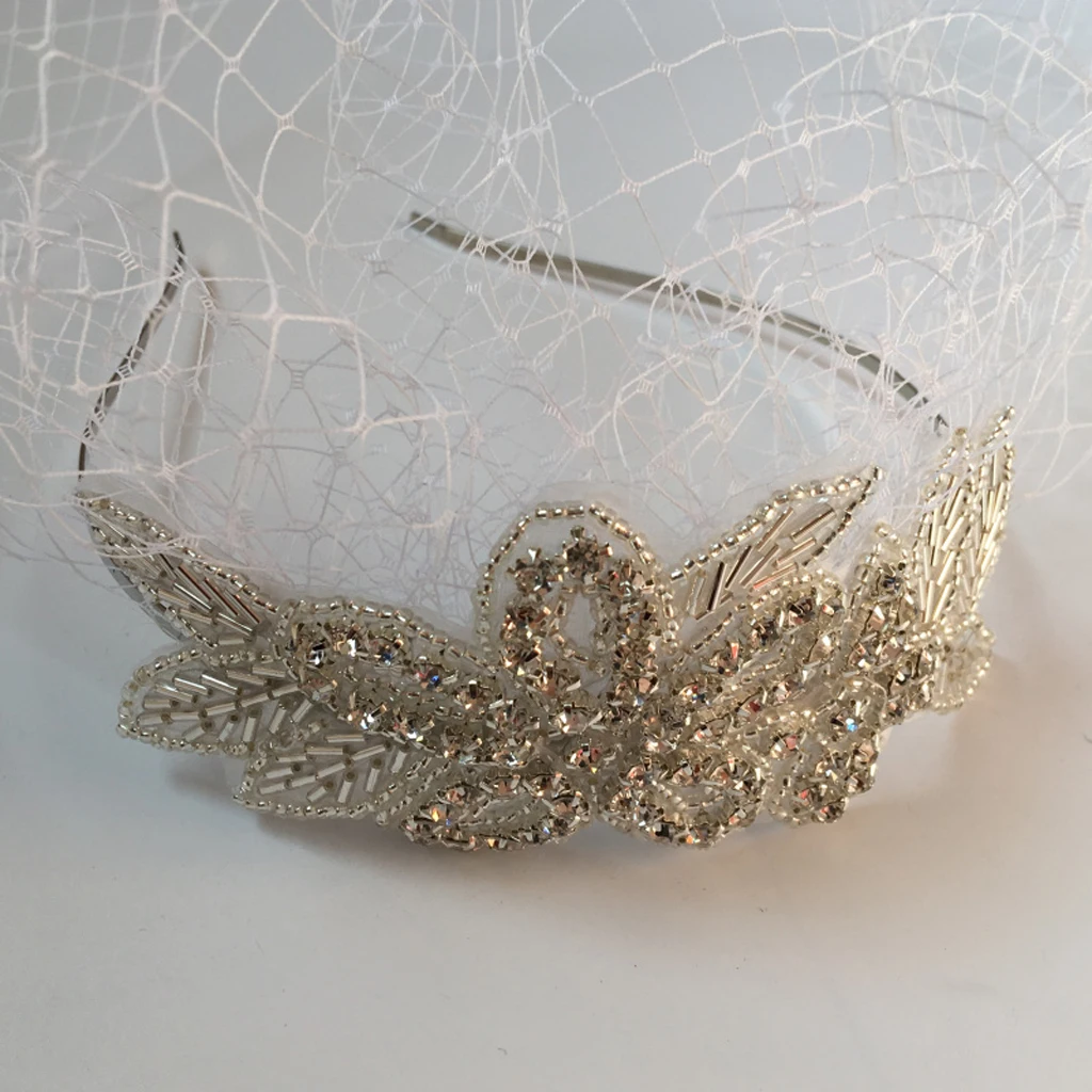 prettyia Vintage Birdcage Veil Mesh Fascinator Short Bridal Veils With