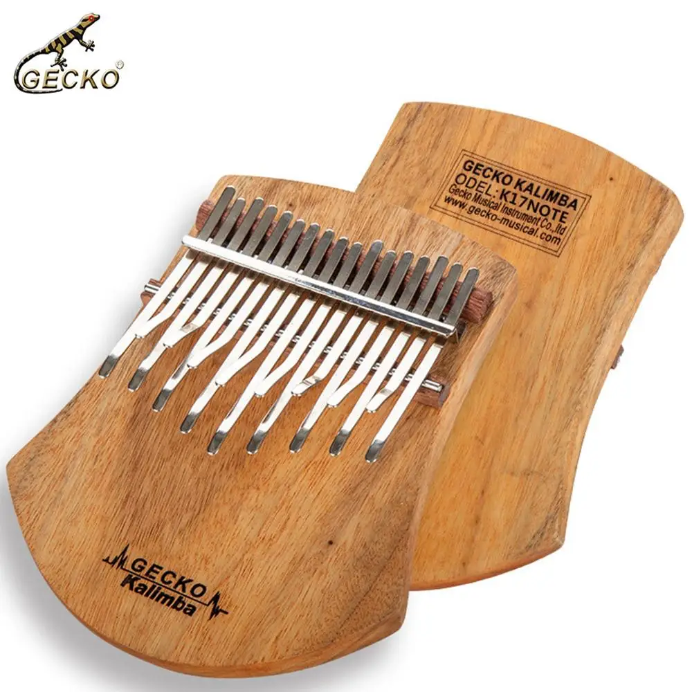 GECKO Kalimba 17 клавишный большой палец пианино Mbira Kalimba инструмент с Мелодия молоток камфора деревянная клавиатура музыкальный инструмент K17NOTE