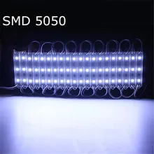CLAITE 20 шт./лот SMD 5050 3 светодиодный модули белый Водонепроницаемый IP65 DC12V для рекламных щитов супер яркое освещение Холодный белый