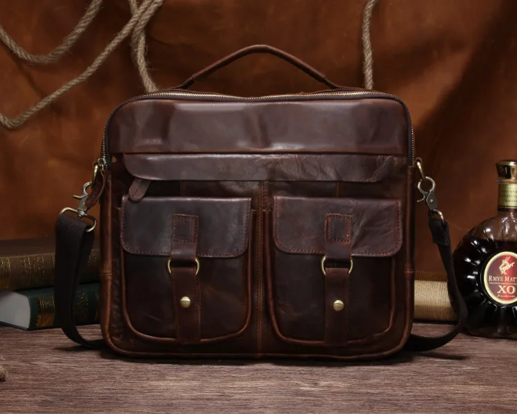 Genuine Leather Bag Men Handbag Designer Briefcase Men Messenger Bag S662-40 Cross Body Bags Vintage Satchel Genuine Leather Bag Men Handbag Designer Briefcase Men Messenger Bag S662-40 Cross Body Bags Vintage Satchel