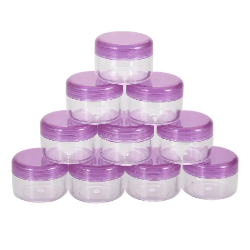 

1/10Pcs Mini Cosmetic Bead Empty Jar Pot Nail Art Lip Balm Container Eyeshadow Makeup Face Cream Round Bottle Container