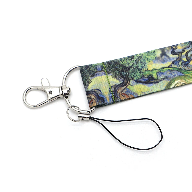 Ван Гог кипарисовый шнурок для дерева бейдж ID Lanyards/Мобильный телефон Веревка/ключ ремешок на шею Ремни Аксессуары Q901