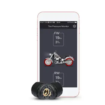

2019 Newest Tire Pressure BLE Monitoring Car Bluetooth TPMS 4 Internal/External Sensor For TP200 Motorcycle