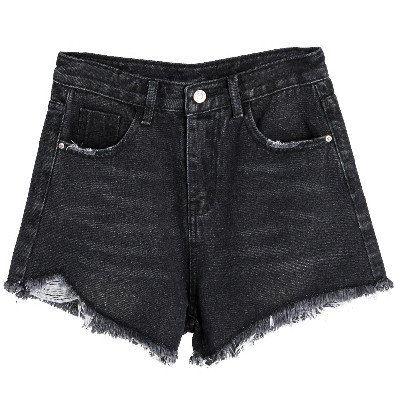 

Korean Summer Pocket Denim Shorts For Women Fashion Button Shorts Casual High Waist Shorts Feminino
