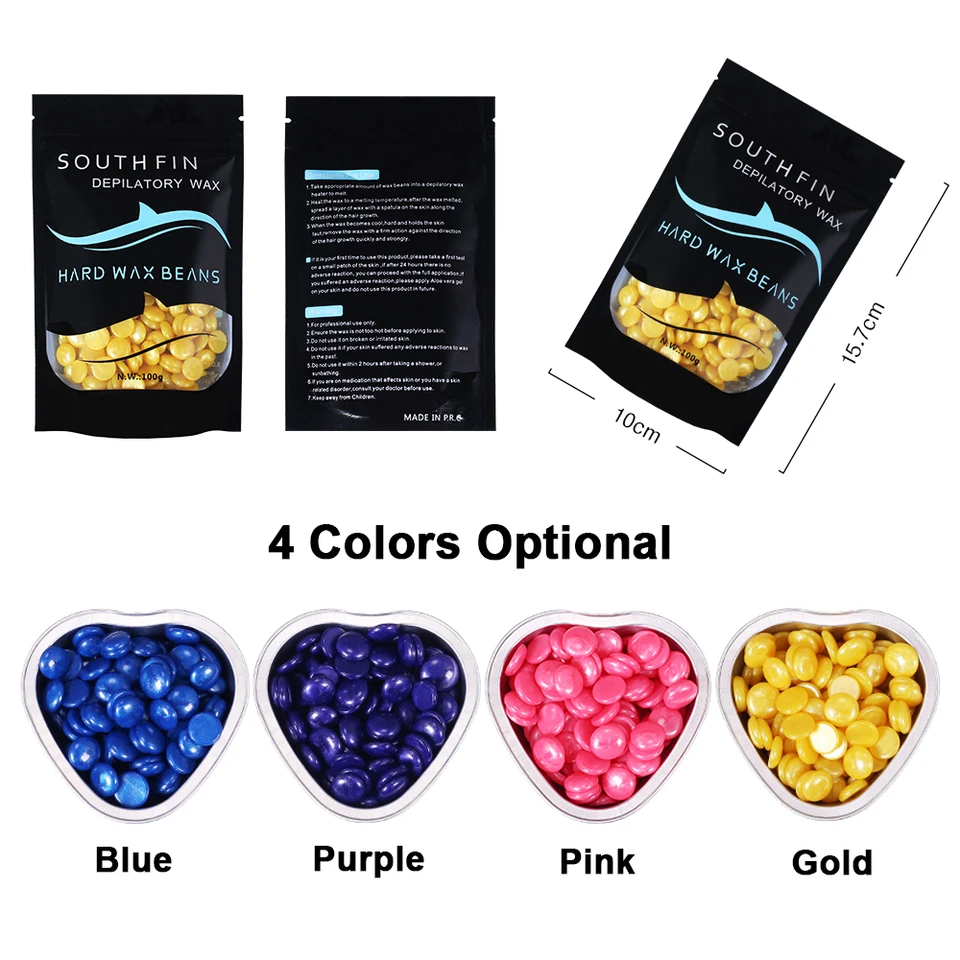 South Fin 100g Body Hair Removal Wax Bean No Strip Depilatory Wax