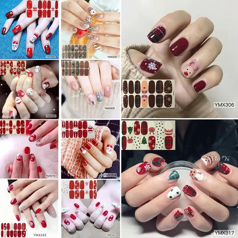 14 шт. наклейки для дизайна ногтей DIY Рождество Хэллоуин украшения наклеек
