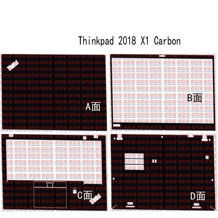 Ноутбук углеродного волокна кожи наклейка чехол для нового lenovo Thinkpad X1 Carbon выпуска 1" 6th Gen