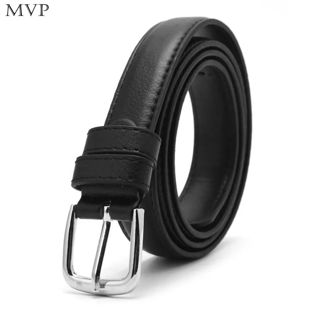 

Women Fashion Black Casual Pin Buckle 2.3cm/0.9inch 110cm/43.3inch Adults Belts