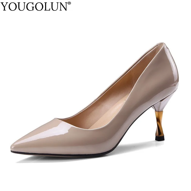 

Women Pumps High Heels Genuine Leather Ladies Party Woman Black Apricot Wine Red Large Size 40 43 Fashion Pointed Toe Shoes A153