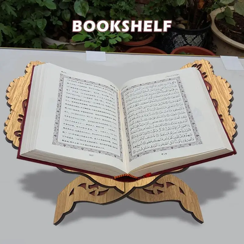 Деревянный Рамадан книжная полка Библейская Рамка Золотой висячий фонарь
