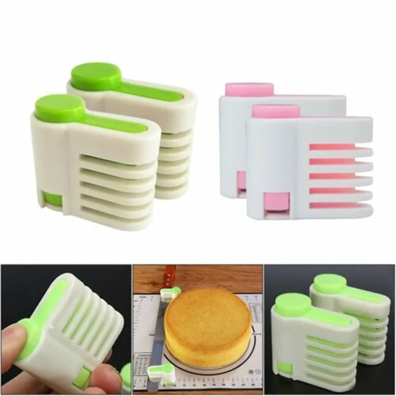 

2Pcs Even Cake Slicing Leveler Bread Cutter Baking Kitchen Tools easy to carry Kitchen Accessories New