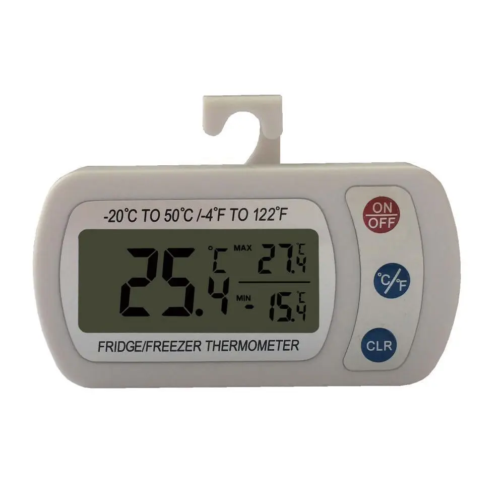 Kitchen Large LCD Refrigerator Thermometer Fridge Freezer with