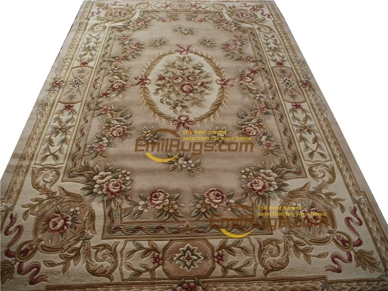 

Needlepoint French Chic Circular Fashion Carpet Living Room Indoor Carpet Antique Vintage Natural Sheep Wool