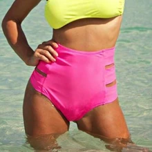 Женское Бразильское бикини, стринги для купания, Cheeky Traingle Трусики с высокой талией, купальник для женщин, полые купальные трусики