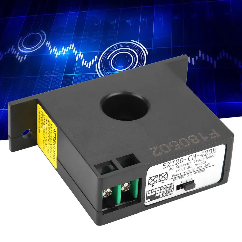 

AC Current Sensor SZT20-CH-420E Current Transducer Transmitter Transformer Sensor AC Current Converter 0-200A