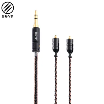 

BGVP Mixed Braided 5N 8 Strands DX3 Earphone Cable OCC Silver Plated MMCX Headphone Cable HIFI 3 Frequency Audio Cable