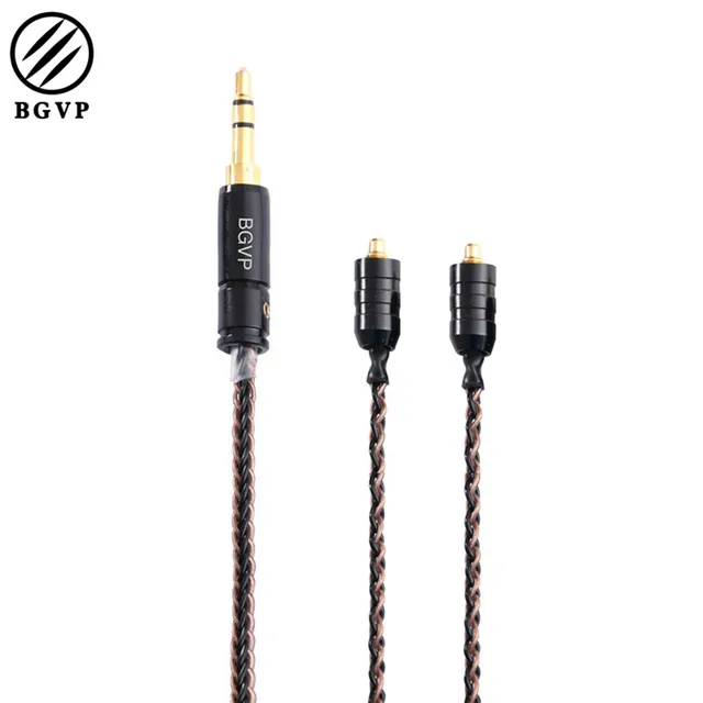 $US $18.14  BGVP Mixed Braided 5N 8 Strands DX3 Earphone Cable OCC Silver Plated MMCX Headphone Cable HIFI 3 Fr