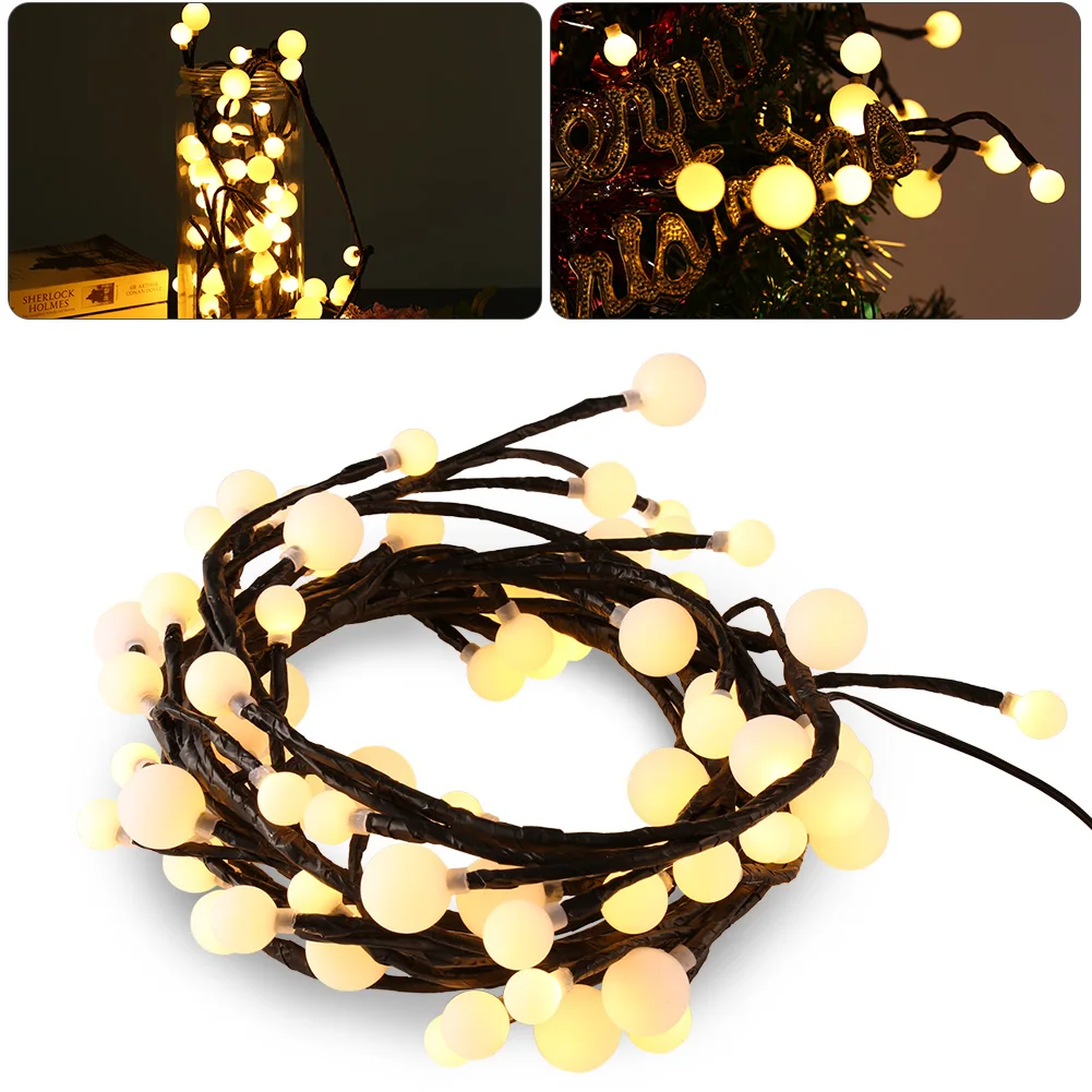 LEDGLE Black String Lights Flexible Patio Lights Ball Fairy Lights, 8 Lighting Modes, Memory Function, 9.2ft