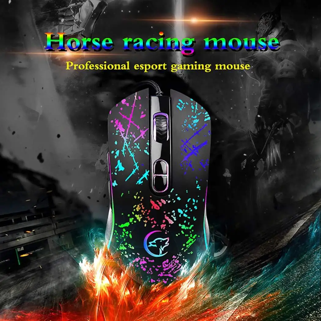 USB Mechanical Gaming Wired Mouse Ergonomic Casual Optical for Laptop Desktop, Laptop, For Video Game Computer