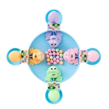 1 шт. Забавные 4 игроков интерактивный сенсорный мульти-функциональный лягушка есть фасоли Игры развивающие игрушки прожорливый лягушки с 28 бусины