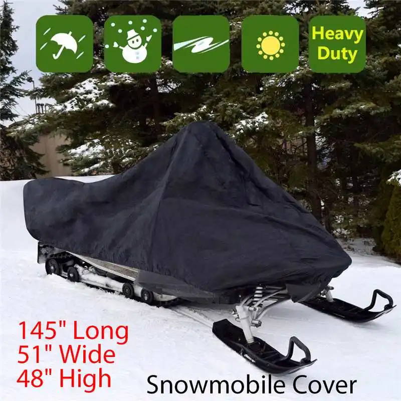 Snowmobile Cover Waterproof Dust Trailerable Sled Cover Storage Anti UV