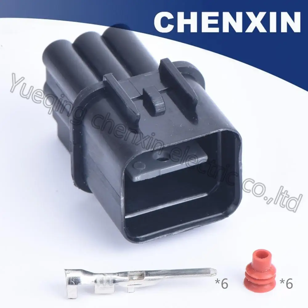 

Black 6pin auto connectors sealed waterproof plug male(2.3) PB621-06020 Auto accessories wire connection headlight connector