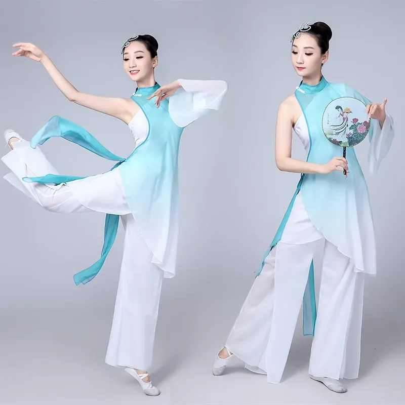 Chinese traditional women's dance costumes folk dance children's clothing Yangko girls children's dresses female Acura clothing