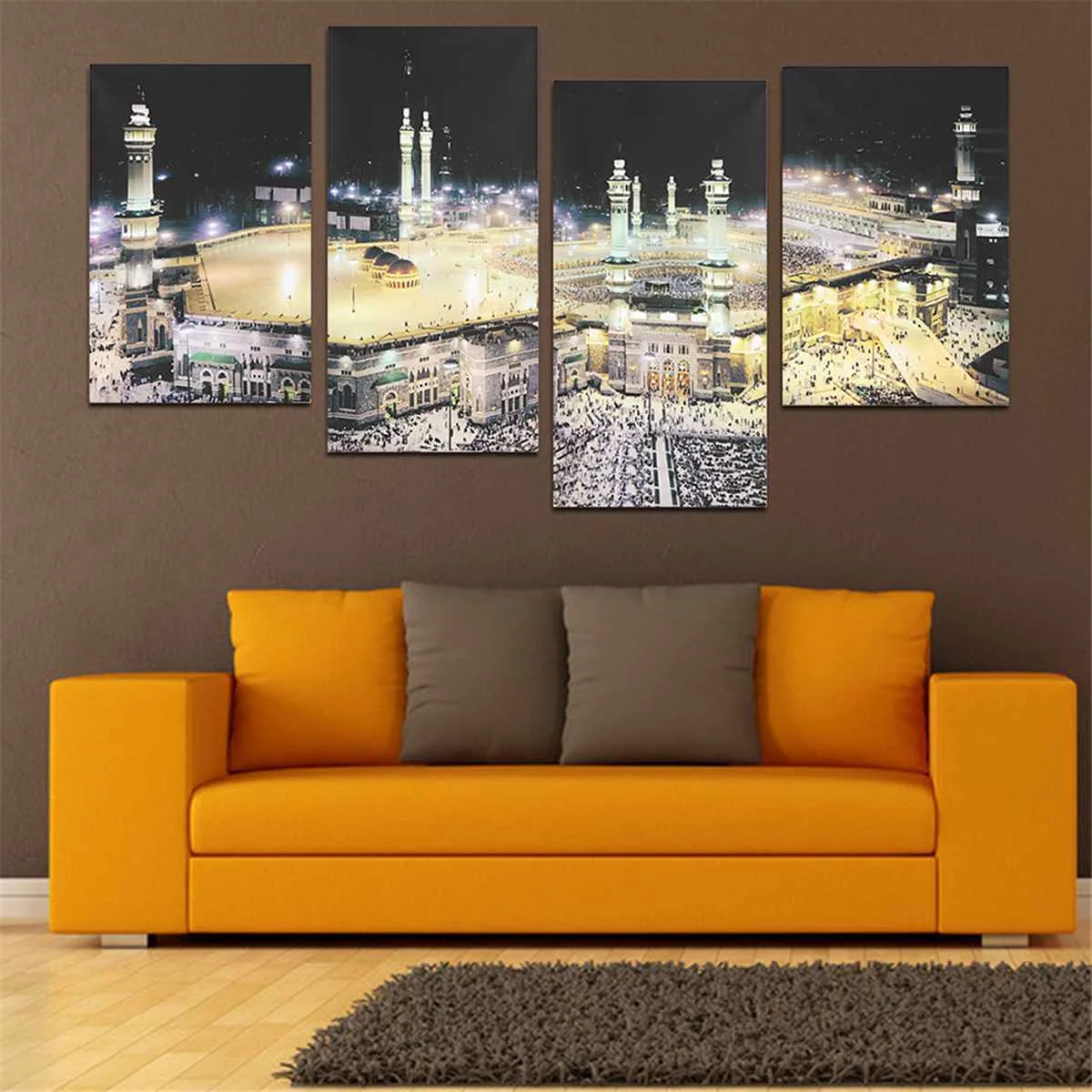 4Pcs/Set Unframed Canvas Painting Wall Art Murals Poster Hanging