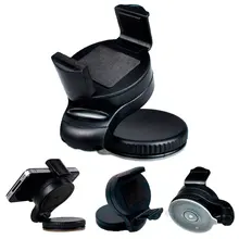 OcioDual-soporte giratorio para coche, ventosa para teléfono inteligente, PDA, GPS, MP4, negro, con Samsung, Xiaomi, iPhone, Huawei, Giro