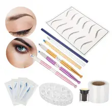 Eyebrow Tattoo Tool Kit Tattoo Pen Pigment Cup Tattoo Practice Skin Tattoo Ink Pigment for Novice Practice Use ac