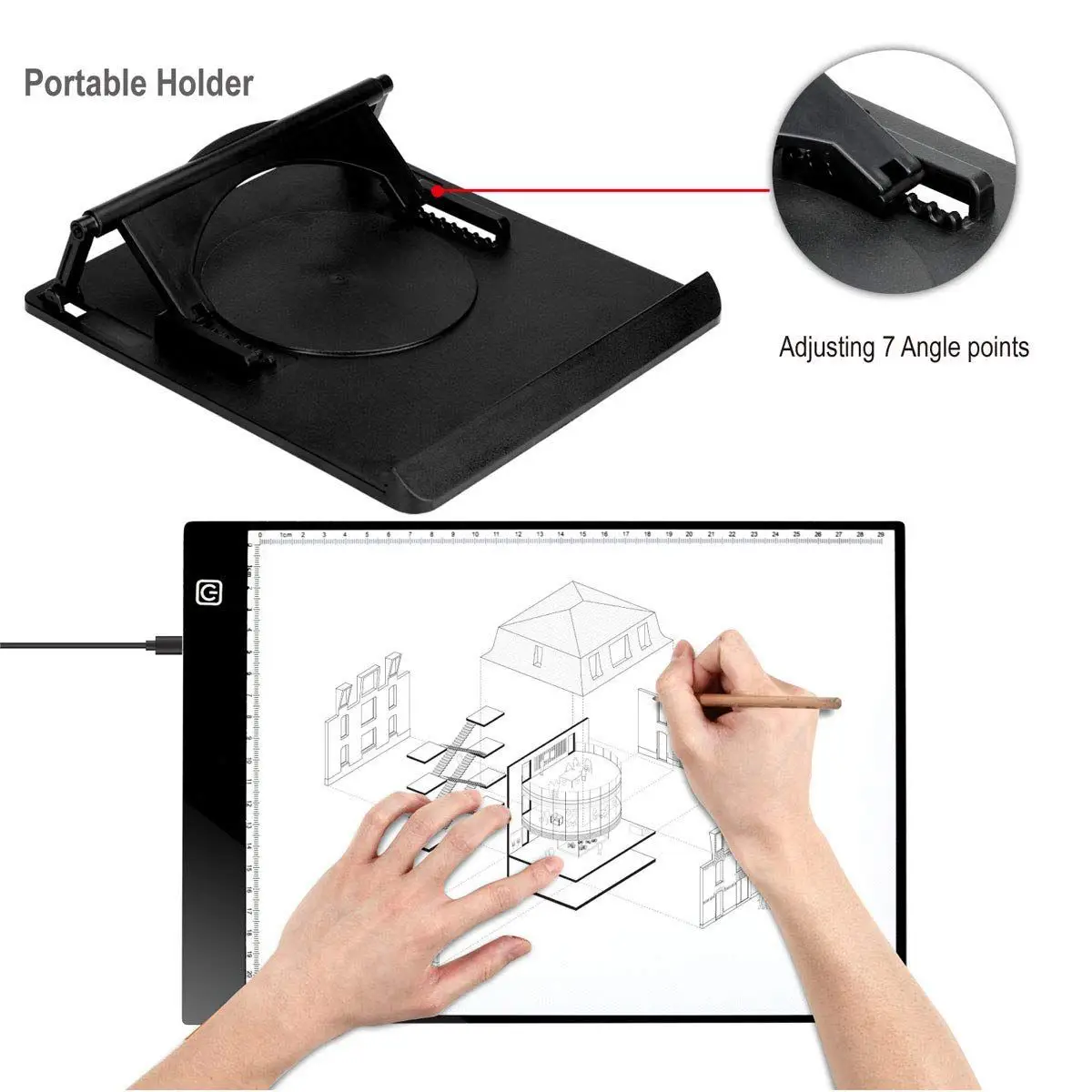 A4 рисунок свет доска для алмазной живописи Наборы, трассировки Light Pad коробка, лист для копирования(USB Мощность, регулируемый Яркость, светодио дный Art,A4 для рисования бриллиантов