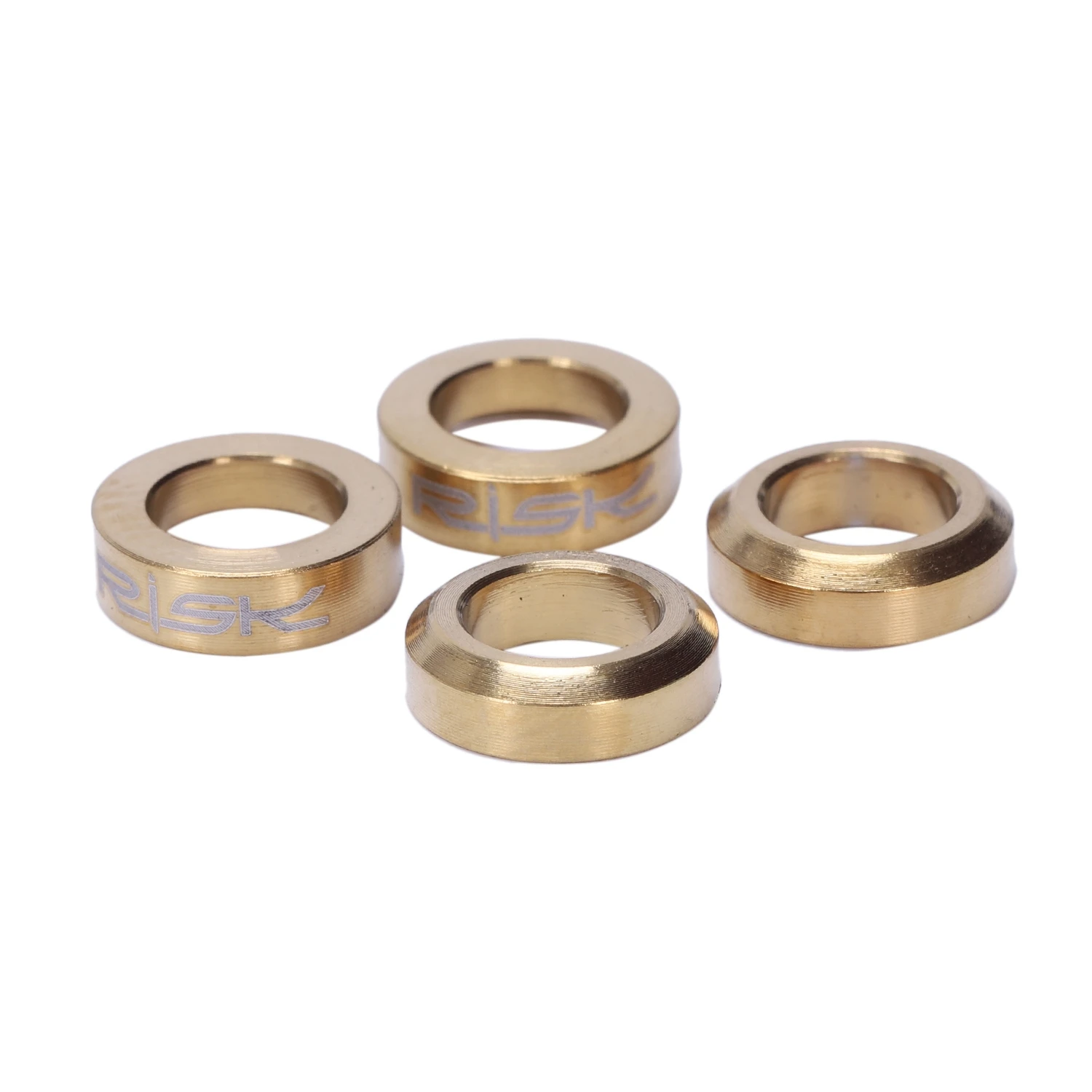 

RISK 2 pairs M6 Bicycle Brake Caliper Fixed Bolts Titanium Alloy Gasket Bike Brake Concave Convex Gaskets Bicycle Parts Gold